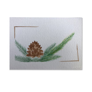 aquarelle-pomme-de-pin